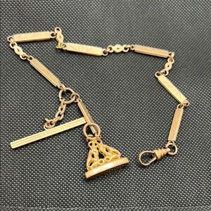 Antique Victorian Gold Filled Pocket Watch Chain Necklace